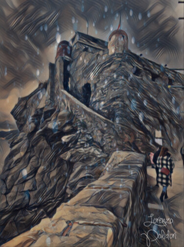 Digital Arts titled "CASTELLO DELLA DRAG…" by Lorenzo Polidori, Original Artwork, Digital Painting