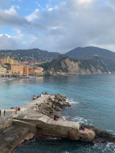 Fotografie mit dem Titel "Panoramica (Camogli)" von Lorenzo Polidori, Original-Kunstwerk, Digitale Fotografie