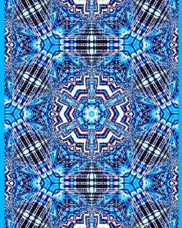 Digital Arts titled "blue temple" by Lorenzo Skr Dasilva, Original Artwork, Digital Painting