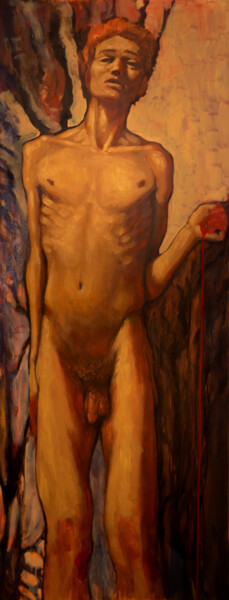 Pittura intitolato "Lacrima" da Lorenzo Tentori, Opera d'arte originale, Olio Montato su Telaio per barella in legno