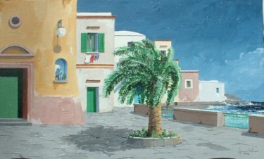 Pittura intitolato "la palma" da Lorenzo Cataneo, Opera d'arte originale, Acrilico