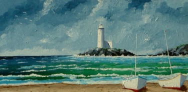 Painting titled "il faro" by Lorenzo Cataneo, Original Artwork, Acrylic