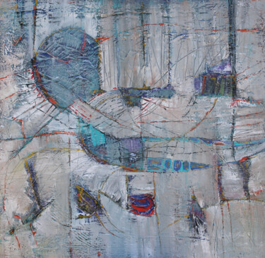 Картина под названием "Follow the Money" - Loretta Kaltenhauser, Подлинное произведение искусства, Акрил Установлен на Дерев…