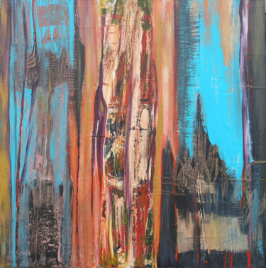 Картина под названием "Brainstorm" - Loretta Kaltenhauser, Подлинное произведение искусства, Акрил Установлен на Деревянная…