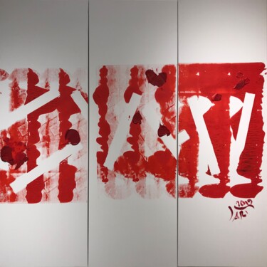 Rosso in città Peinture intitulée "Rosso in città" par Valter Vari, Œuvre d'art originale, Acrylique