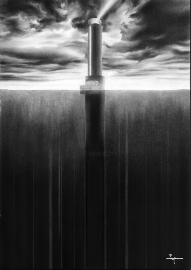 Dessin intitulée "L'ascenseur" par Lorgaan, Œuvre d'art originale, Crayon
