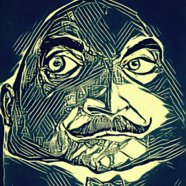 Desenho intitulada "My ''Poirot"" por Florian T, Obras de arte originais, Tinta