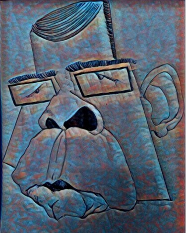 Dibujo titulada "Stephen King carica…" por Florian T, Obra de arte original, Lápiz