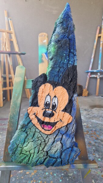 Painting titled "MICKEY SUR LIEGE" by Lorie Renaud, Original Artwork, Acrylic