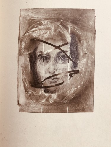 Drawing titled "l'homme au turban" by Martine Swynghedauw, Original Artwork, Pencil