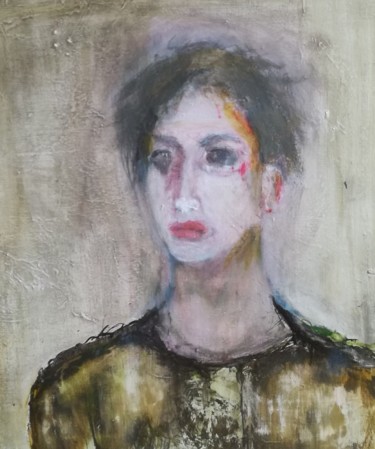 Painting titled "Justine" by Martine Swynghedauw, Original Artwork, Acrylic