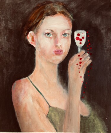 Peinture intitulée "Une coupe Yayoi" par Martine Swynghedauw, Œuvre d'art originale, Acrylique
