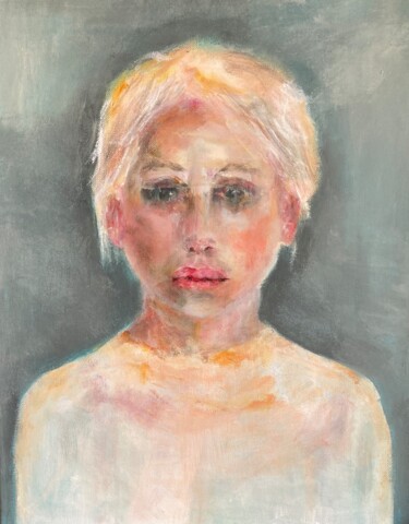 Peinture intitulée "Jeune femme" par Martine Swynghedauw, Œuvre d'art originale, Acrylique