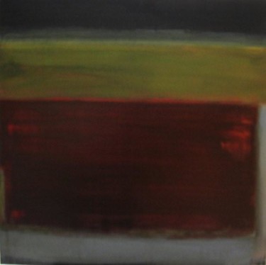 Painting titled "rectangle bleu jaun…" by Martine Swynghedauw, Original Artwork, Oil