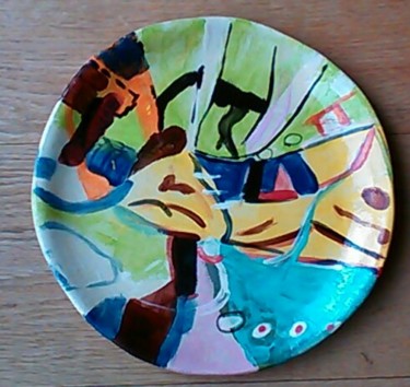 Design mit dem Titel "Assiette 6" von Martine Swynghedauw, Original-Kunstwerk, Pigmente