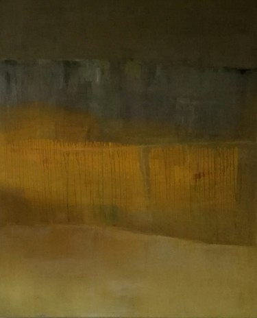 Peinture intitulée "jaune et gris" par Martine Swynghedauw, Œuvre d'art originale, Acrylique