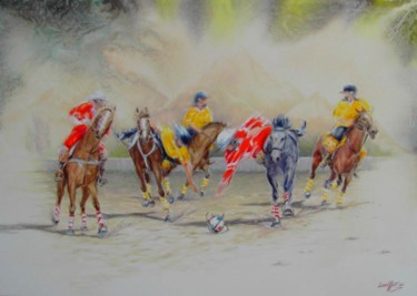 Painting titled "Horse ball2" by Di Lorillot, Original Artwork