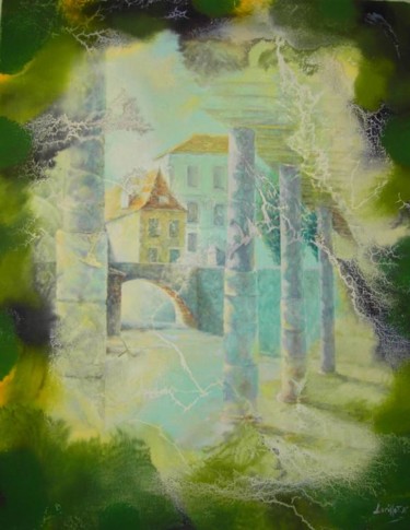 Painting titled "pont loume" by Di Lorillot, Original Artwork