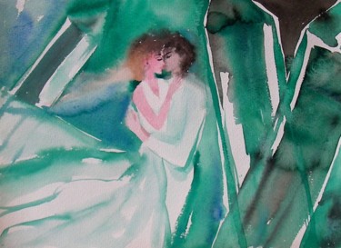 Картина под названием "Изумруд" - Larisa Ilchenko, Подлинное произведение искусства