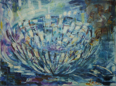 Painting titled "Crystal Bowl" by Lorna Dooling Robertson, Original Artwork, Oil