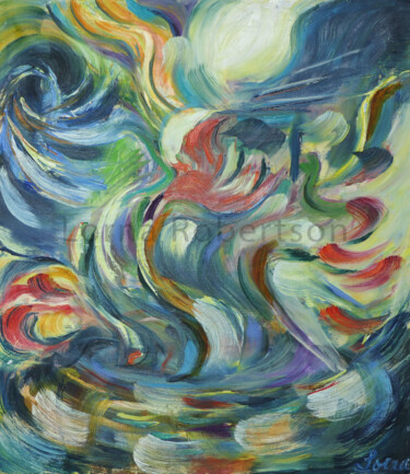 Картина под названием "Fiorl" - Lorna Dooling Robertson, Подлинное произведение искусства, Масло