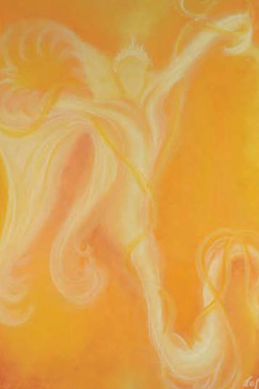 Painting titled "Angel of New Life" by Lorraine Coffey, Original Artwork, Pastel