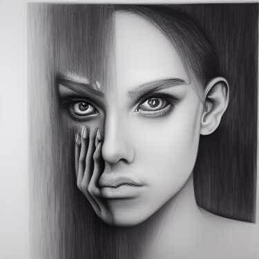 Digital Arts με τίτλο "Self Doubt 1/1" από Lorraine Lyn, Αυθεντικά έργα τέχνης, Εικόνα που δημιουργήθηκε με AI