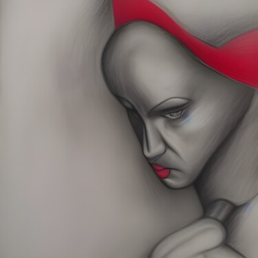 Digital Arts titled "L'Amour Est Mort" by Lorraine Lyn, Original Artwork, AI generated image