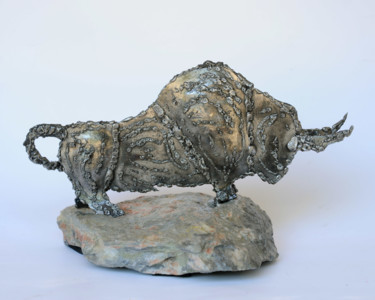 Sculpture intitulée "Taurus" par Robert Marcel Becker, Œuvre d'art originale, Métaux