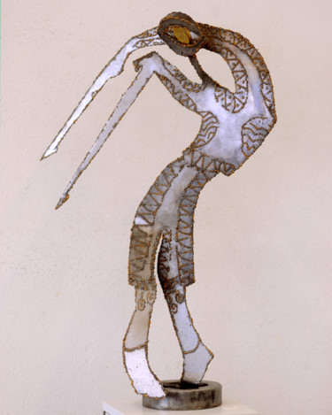 Escultura titulada "Banderillero" por Robert Marcel Becker, Obra de arte original, Metales