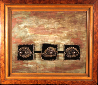 Scultura intitolato "Trinidad" da Robert Marcel Becker, Opera d'arte originale, Metalli Montato su Pannello di legno