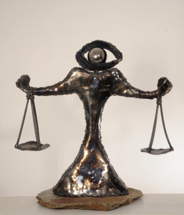 Escultura intitulada "Balance" por Robert Marcel Becker, Obras de arte originais, Metais