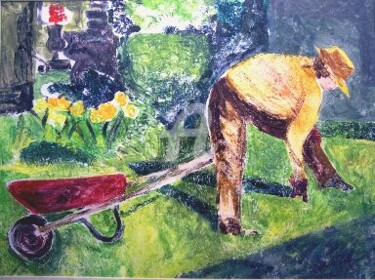 Painting titled "The Mortuary Garden" by Lori Solymosi, Original Artwork