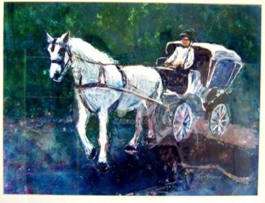 Painting titled "Charleston Carrage" by Lori Solymosi, Original Artwork