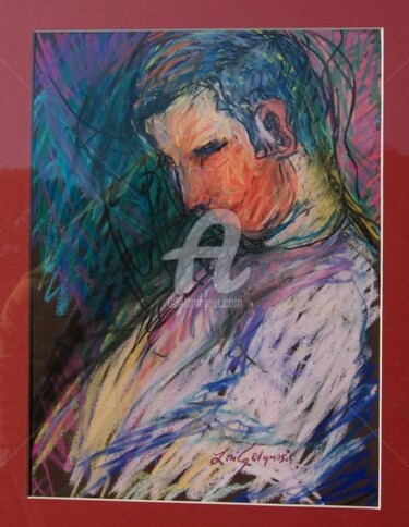 Pittura intitolato "Boy In Thought" da Lori Solymosi, Opera d'arte originale