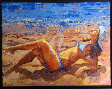 Painting titled "Sienna See" by Lori Solymosi, Original Artwork, Acrylic