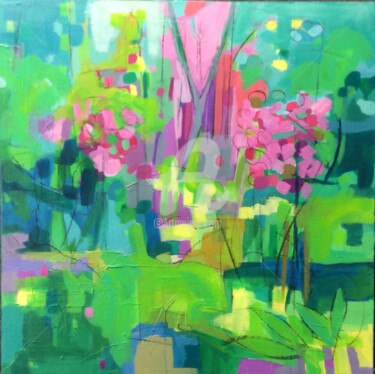 Peinture intitulée "My Garden" par Lori Solymosi, Œuvre d'art originale, Acrylique