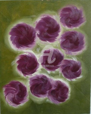 Malerei mit dem Titel "Potted Flowers" von Glenn Michael Morley, Original-Kunstwerk