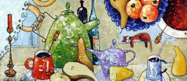 Картина под названием "Смородиновое варенье" - Grigory Losev, Подлинное произведение искусства
