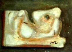 Pintura titulada ""Mujer reclinada 2"" por Marta Costas, Obra de arte original