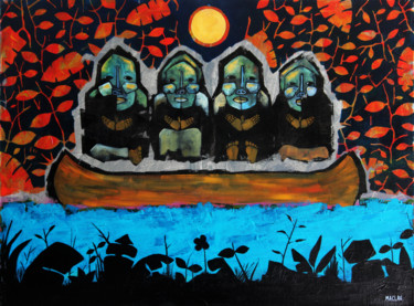 Peinture intitulée "Amazonas II" par J-Luc Maclav, Œuvre d'art originale, Acrylique