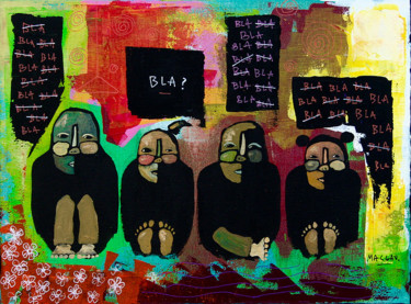 Peinture intitulée "Bla?" par J-Luc Maclav, Œuvre d'art originale