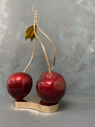 「Love Cherries Tende…」というタイトルの彫刻 Lothar Vigelandzoonによって, オリジナルのアートワーク, ブロンズ