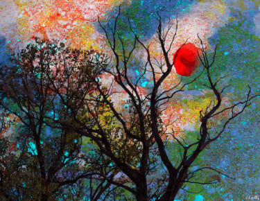 Arte digital titulada "Moonlit Serenade" por Lothar Boris Piltz, Obra de arte original, Pintura Digital