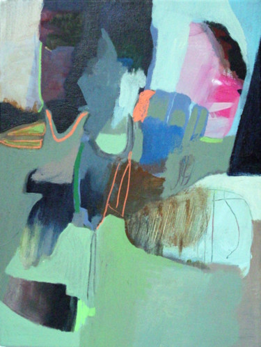 Painting titled "untitled (THTH)" by Lothar Neumann, Original Artwork, Acrylic