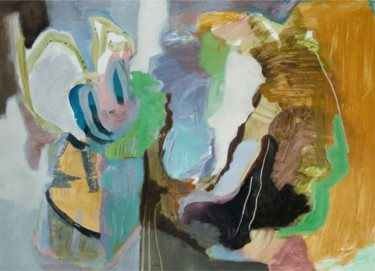 Pintura intitulada "untitled (TRAW)" por Lothar Neumann, Obras de arte originais, Acrílico