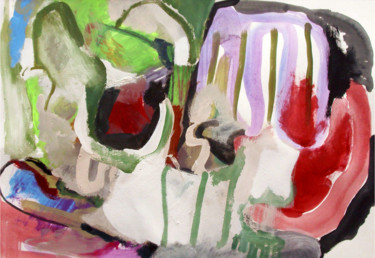 Painting titled "untitled ( STMT)" by Lothar Neumann, Original Artwork, Acrylic