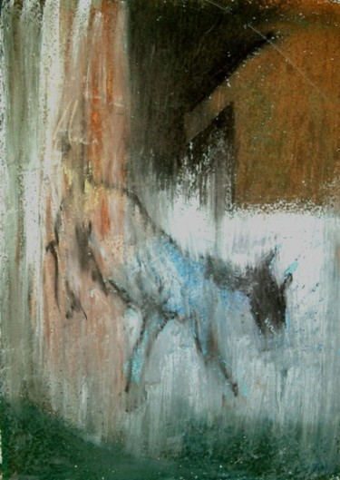 Painting titled "no title (dg)" by Lothar Neumann, Original Artwork
