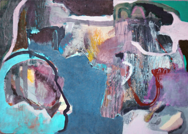 Painting titled "untitled (Europa)" by Lothar Neumann, Original Artwork, Acrylic