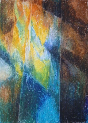 Peinture intitulée "no title /Benthos/…" par Lothar Neumann, Œuvre d'art originale, Craie